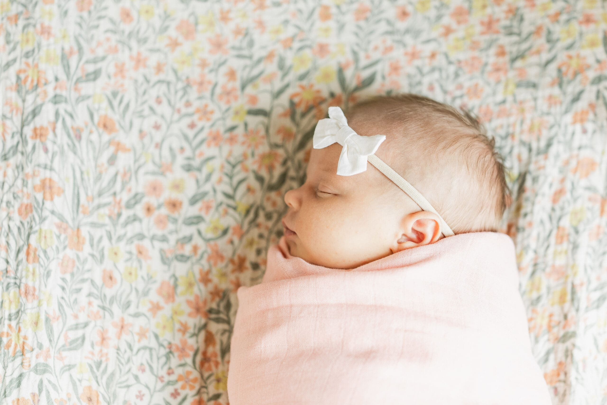 Newborn baby girl during East Tennessee Newborn Session